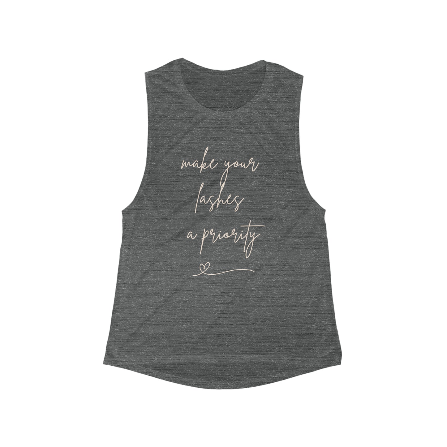 "Lashes A Priority" Flowy Muscle Tank