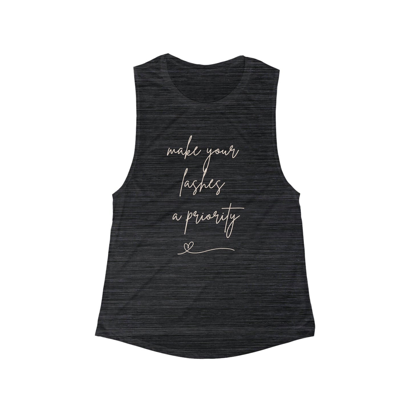"Lashes A Priority" Flowy Muscle Tank