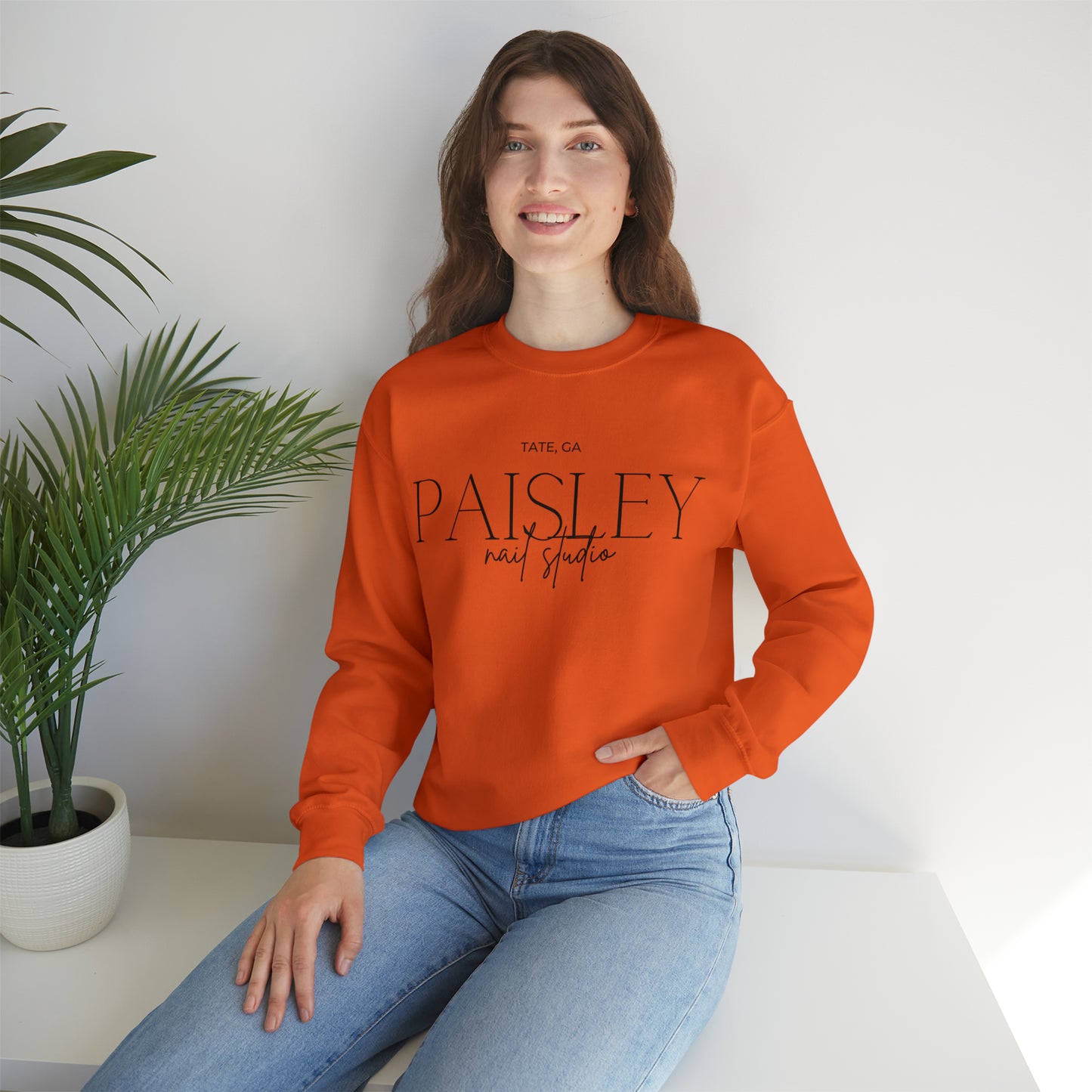 "Paisley" Unisex Heavy Blend™ Crewneck Sweatshirt (Fall Colors)