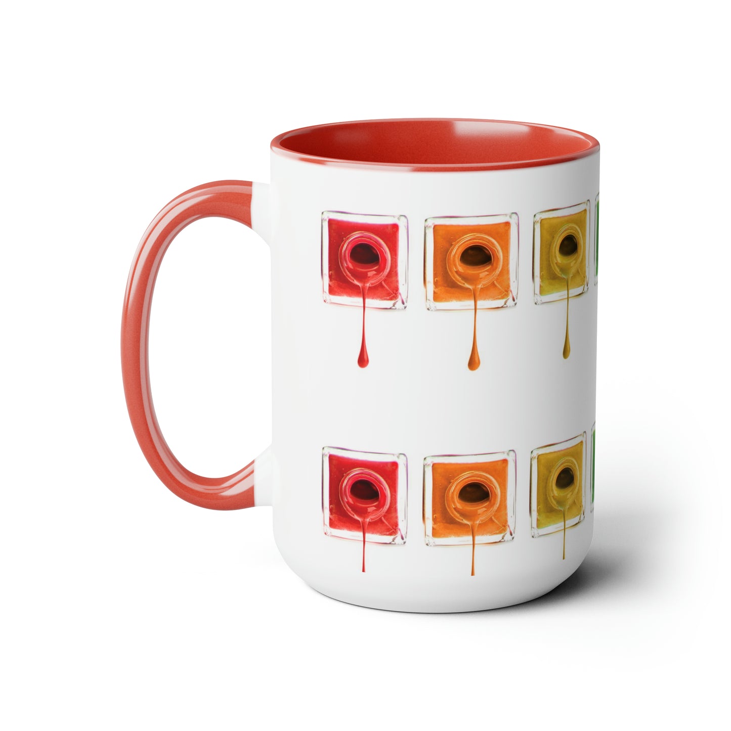 "Cup Of Color" Two-Tone Coffee Mugs, 15oz