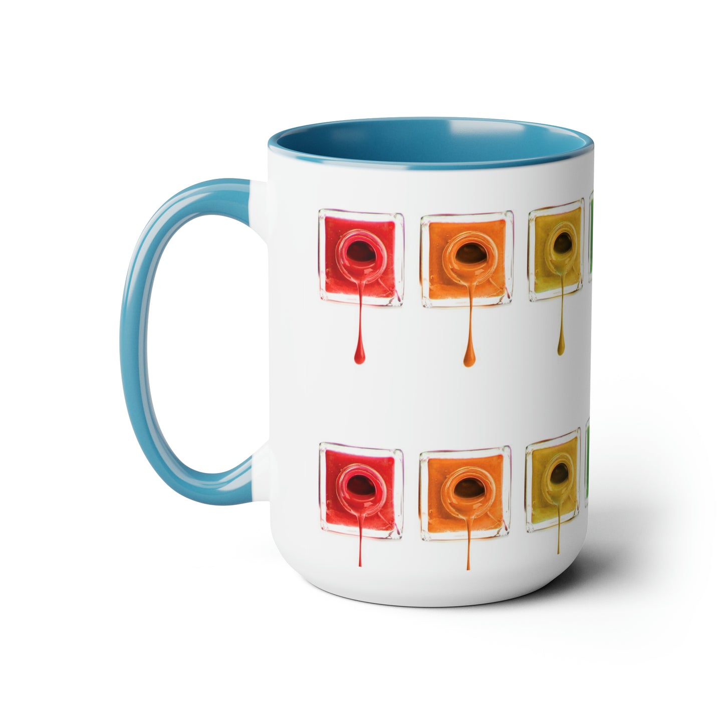 "Cup Of Color" Two-Tone Coffee Mugs, 15oz