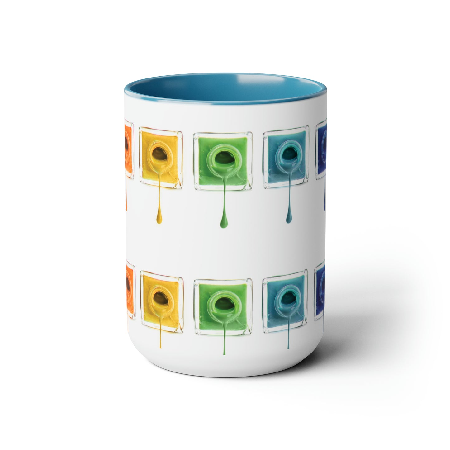 "Cup Of Color" Two-Tone Coffee Mugs, 15oz