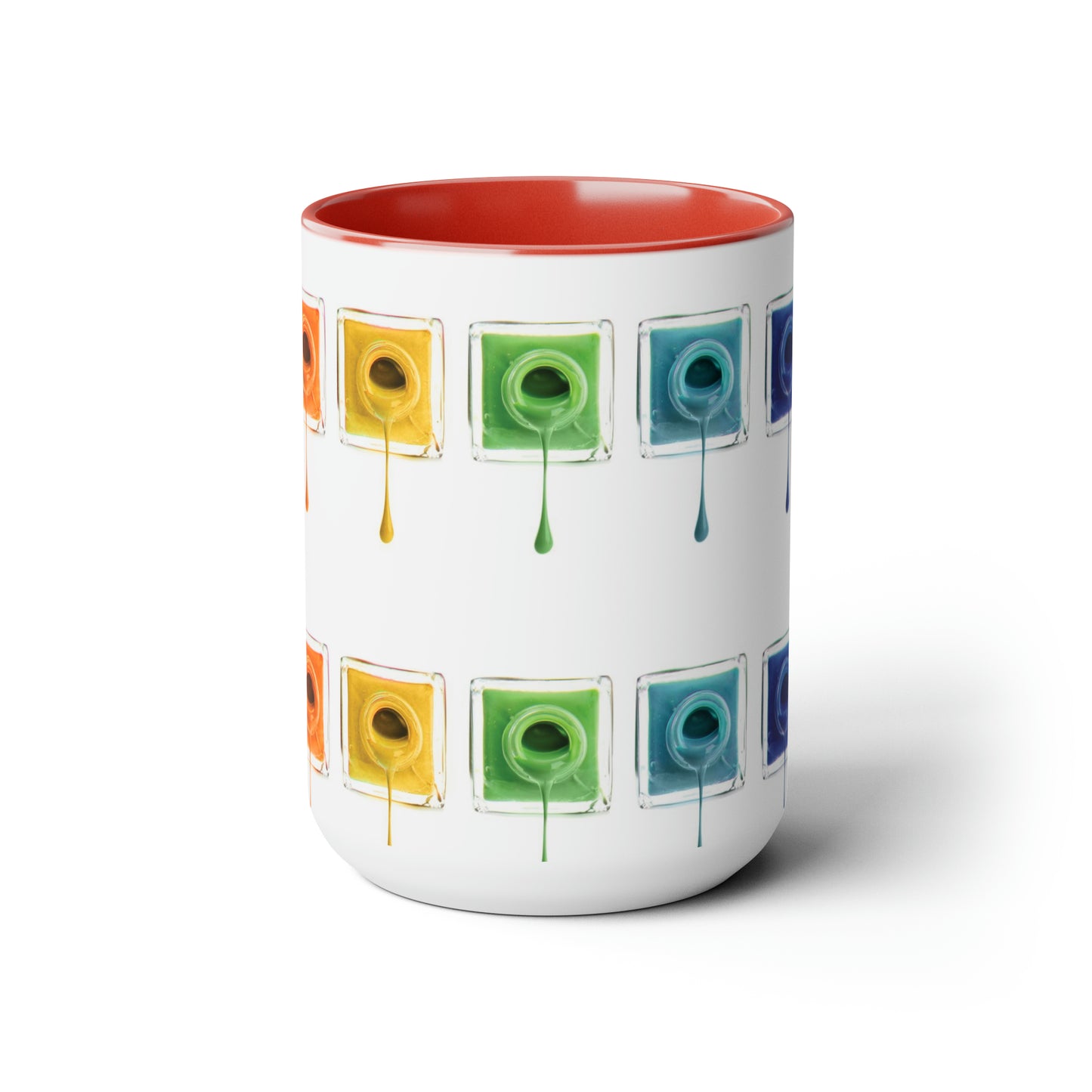 "Cup Of Color" Two-Tone Coffee Mugs, 15oz