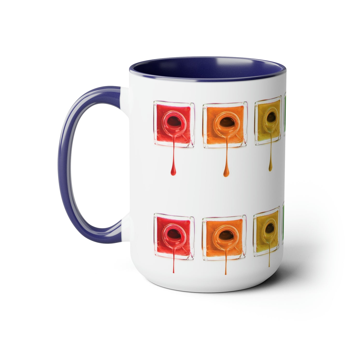 "Cup Of Color" Two-Tone Coffee Mugs, 15oz