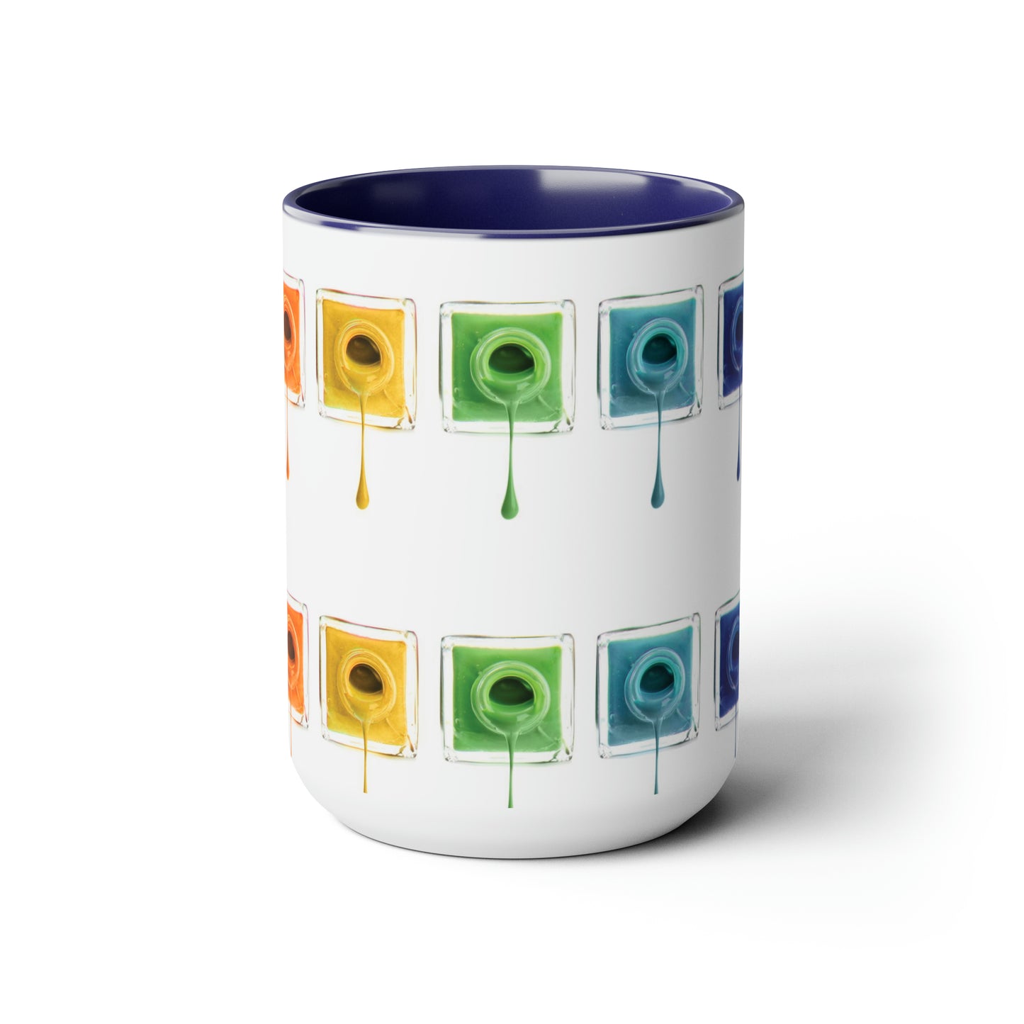 "Cup Of Color" Two-Tone Coffee Mugs, 15oz